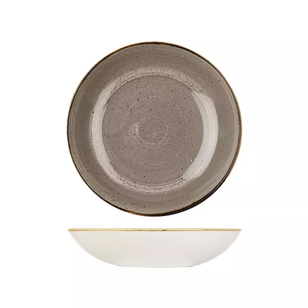 Stonecast by Churchill Round Coupe Bowl 248mm Peppercorn Grey