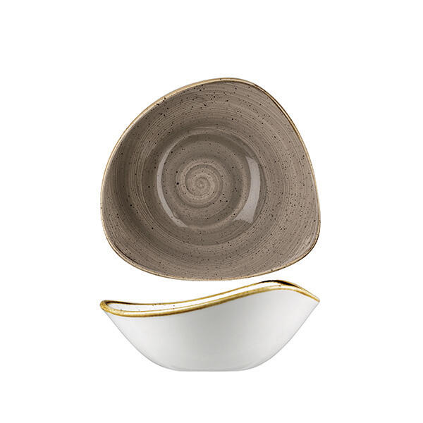 Stonecast by Churchill Triangular Bowl 370ml Peppercorn Grey