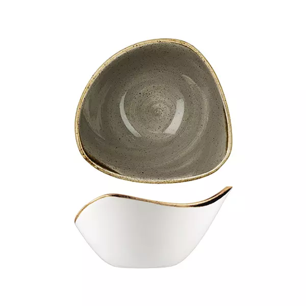 Stonecast by Churchill Triangular Bowl 260ml Peppercorn Grey