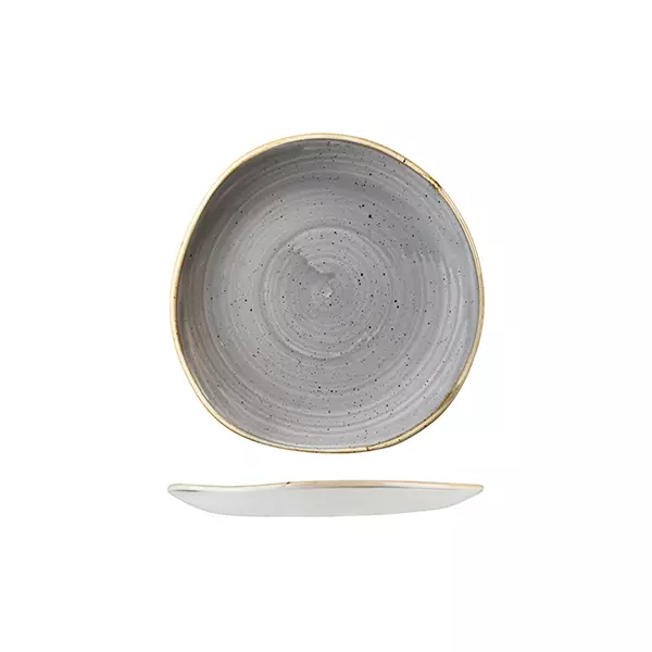Stonecast by Churchill Trace Organic Round Plate 186mm Peppercorn Grey