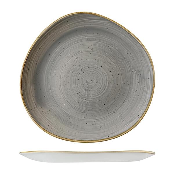 Stonecast by Churchill Trace Organic Round Plate 286mm Peppercorn Grey