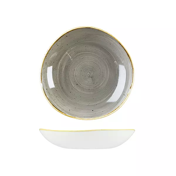 Stonecast by Churchill Trace Organic Round Bowl 253mm Peppercorn Grey