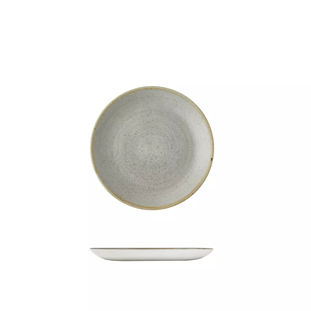Stonecast by Churchill Round Coupe Plate 217mm Raw Grey