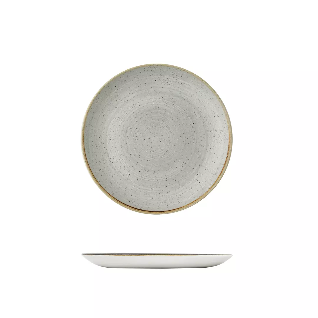 Stonecast by Churchill Round Coupe Plate 260mm Raw Grey
