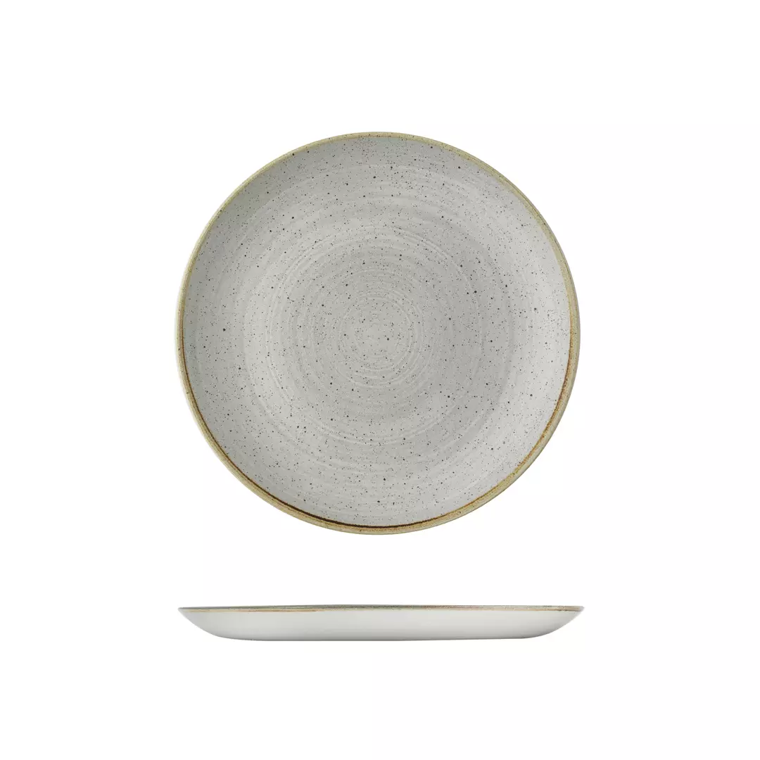 Stonecast by Churchill Round Coupe Plate 288mm Raw Grey