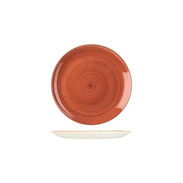 Stonecast by Churchill Round Coupe Plate 165mm Spiced Orange
