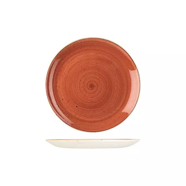 Stonecast by Churchill Round Coupe Plate 217mm Spiced Orange