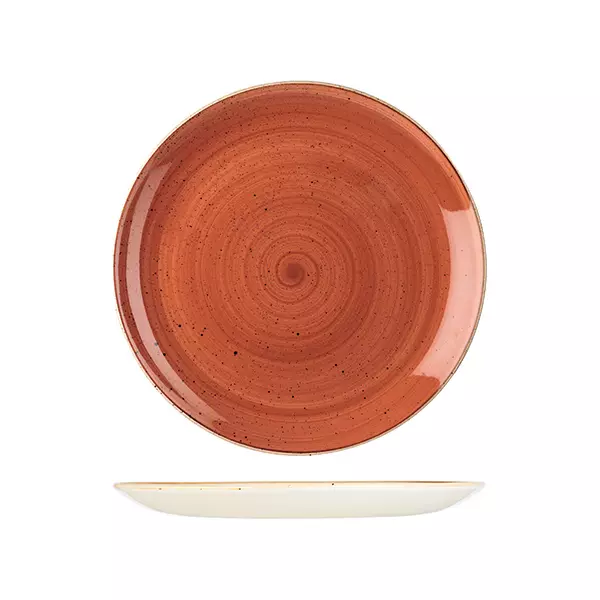Stonecast by Churchill Round Coupe Plate 260mm Spiced Orange