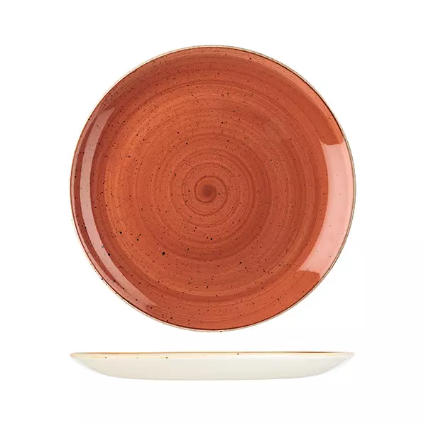 Stonecast by Churchill Round Coupe Plate 288mm Spiced Orange