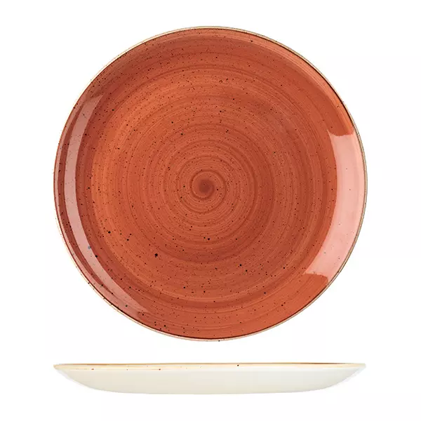 Stonecast by Churchill Round Coupe Plate 324mm Spiced Orange