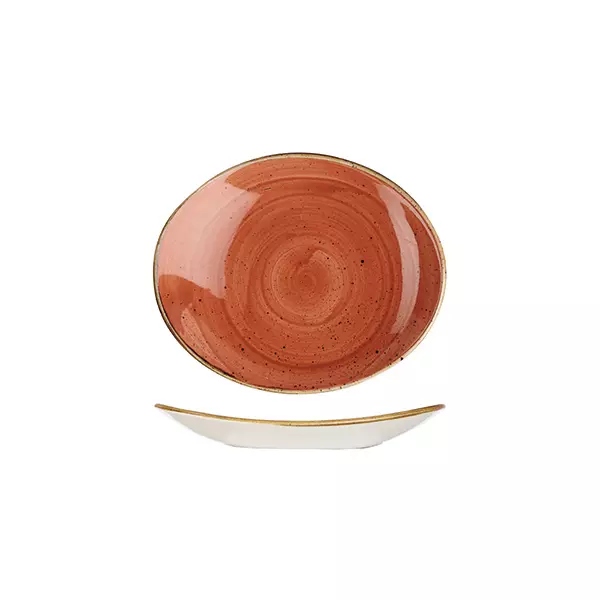 Stonecast by Churchill Oval Coupe Plate Spiced Orange