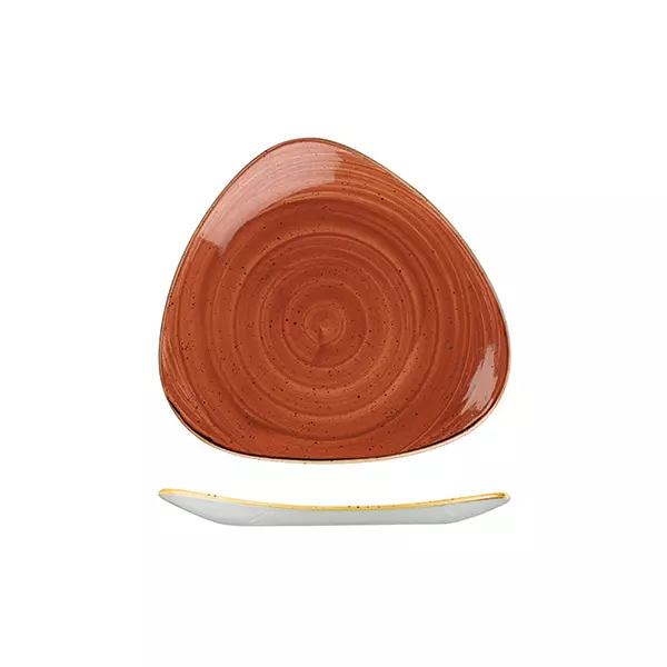 Stonecast by Churchill Triangular Plate 229mm Spiced Orange