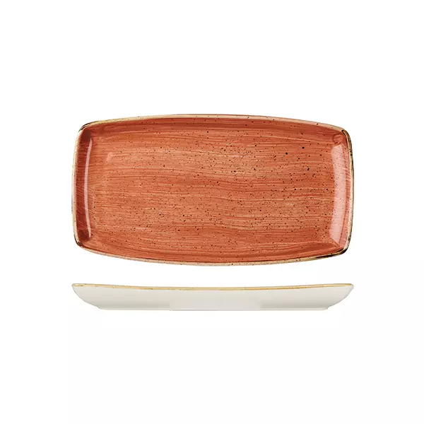 Stonecast by Churchill Oblong Plate Spiced Orange 9975529-O