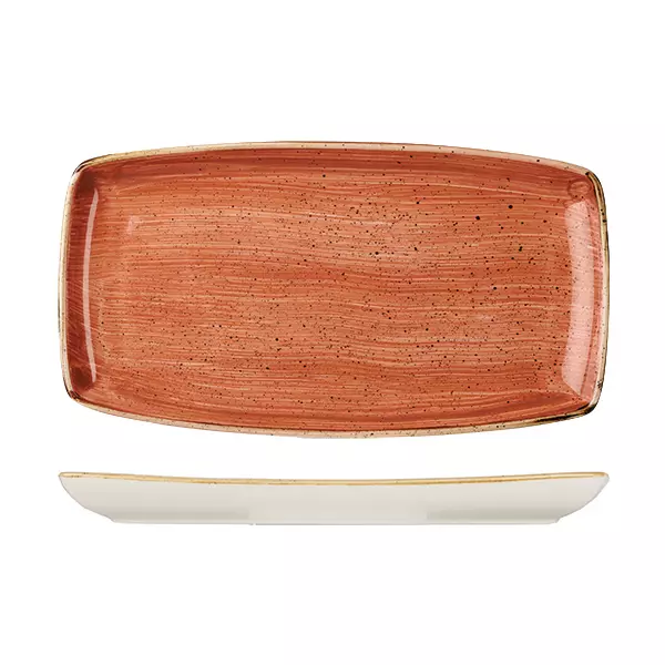 Stonecast by Churchill Oblong Plate Spiced Orange 9975535-O