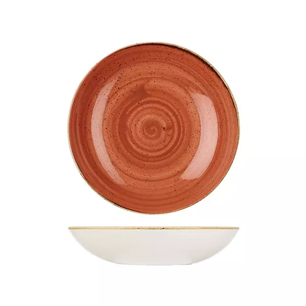 Stonecast by Churchill Round Coupe Bowl 248mm Spiced Orange