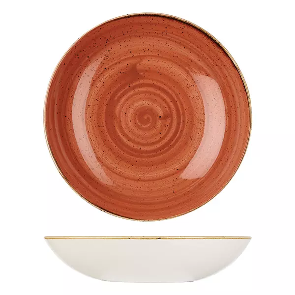 Stonecast by Churchill Round Coupe Bowl 310mm Spiced Orange