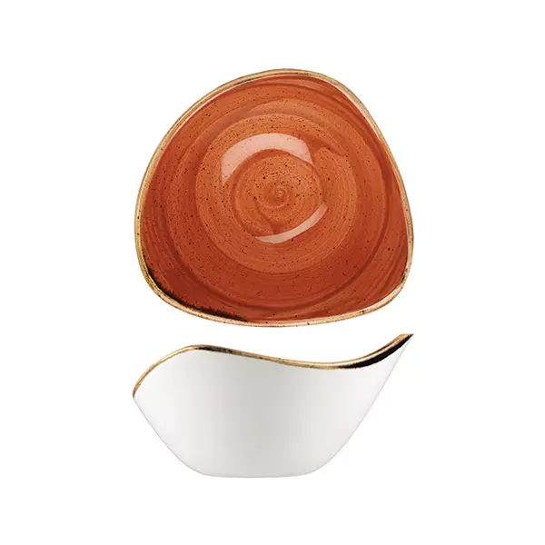 Stonecast by Churchill Triangular Bowl 260ml Spiced Orange