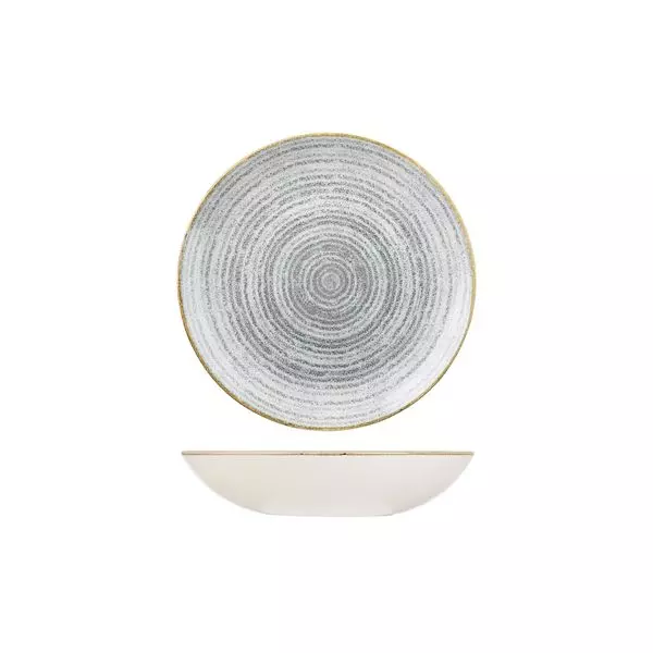 Studio Prints Homespun Round Coupe Bowl 426ml Stone Grey