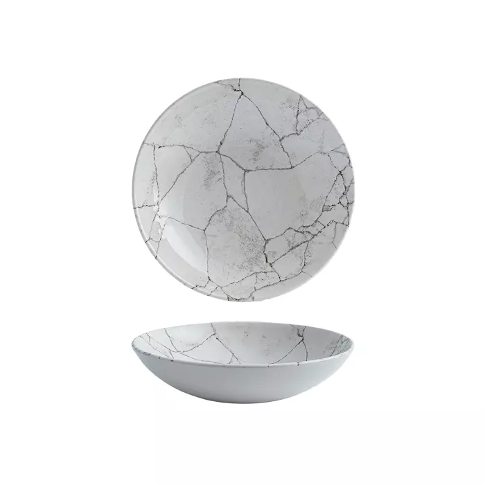 Kintsugi Agate Grey Round Coupe Bowl (9976618-K)