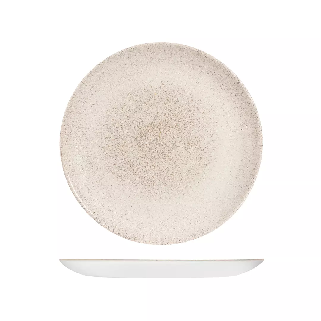 Studio Prints Raku Round Coupe Plate 260mm Agate Grey