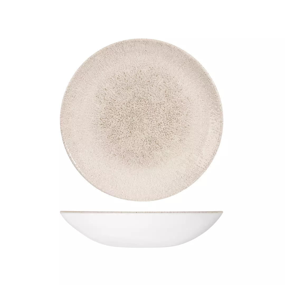 Studio Prints Raku Round Coupe Bowl 248mm Agate Grey