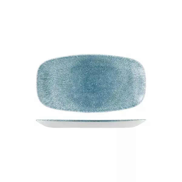 Studio Prints Raku Oblong Chef's Plate Topaz Blue 9976575-TB