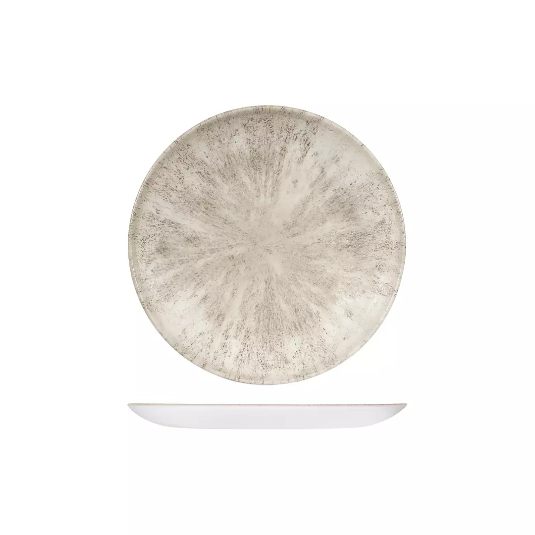 Studio Prints Stone Round Coupe Plate 217mm Agate Grey