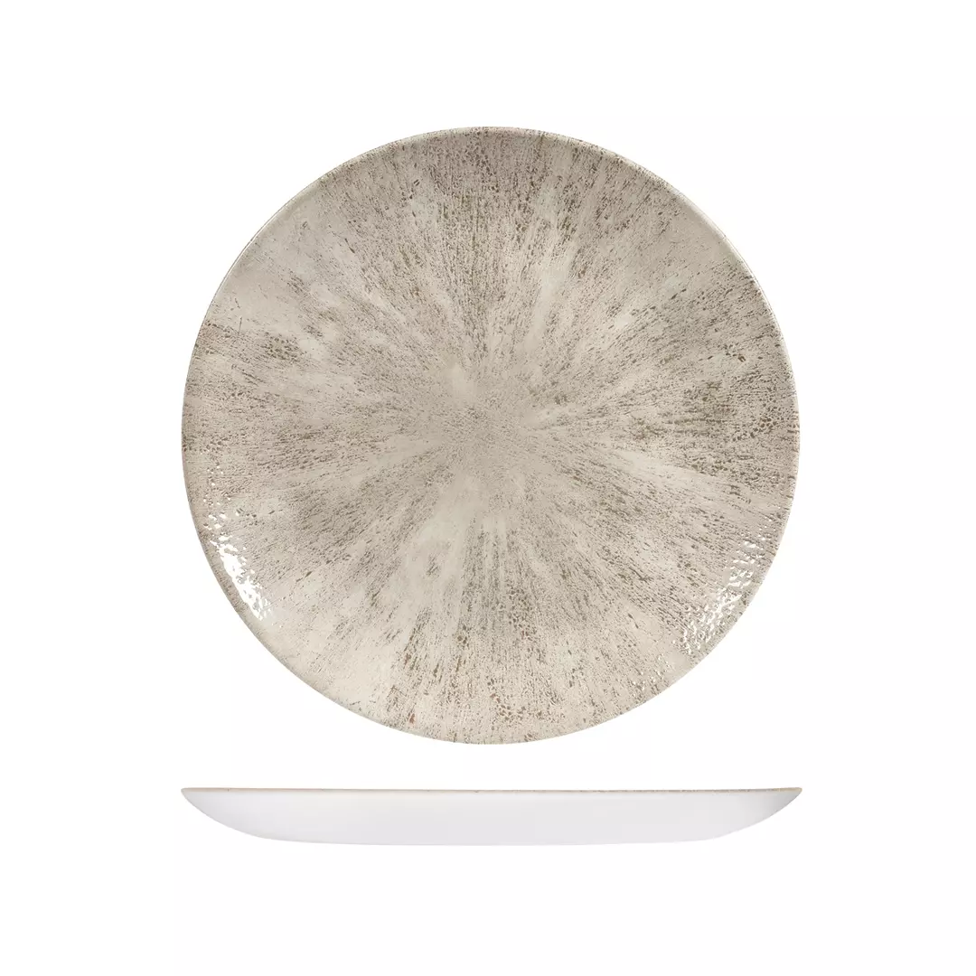 Studio Prints Stone Round Coupe Plate 260mm Agate Grey
