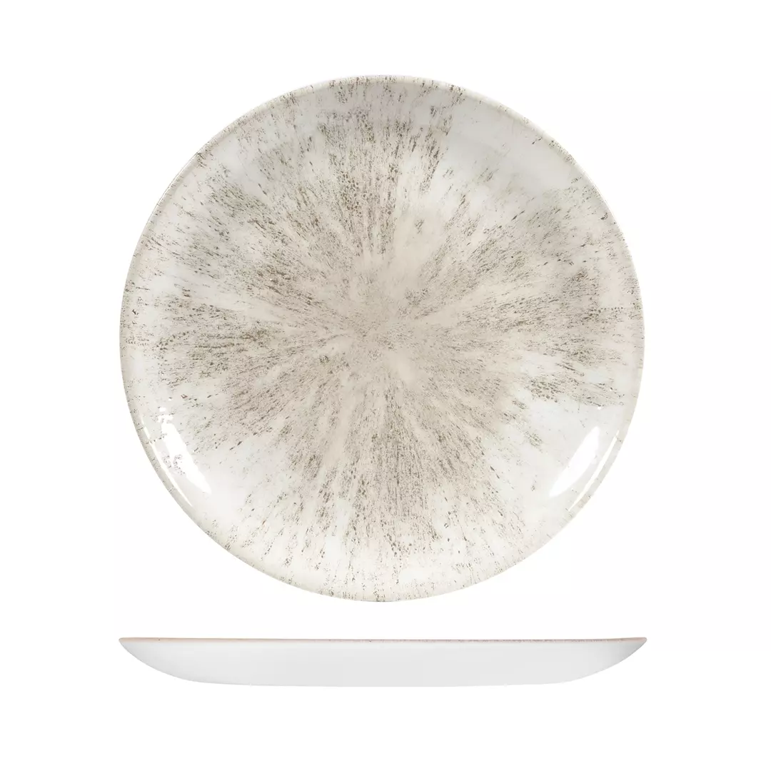 Studio Prints Stone Round Coupe Plate 288mm Agate Grey