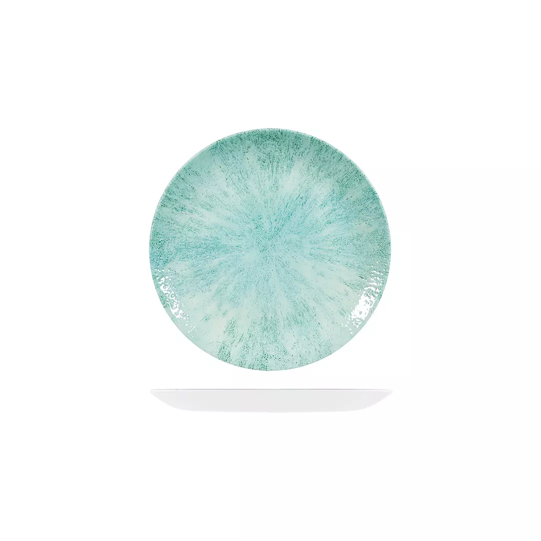 Studio Prints Stone Round Coupe Plate 165mm Aquamarine