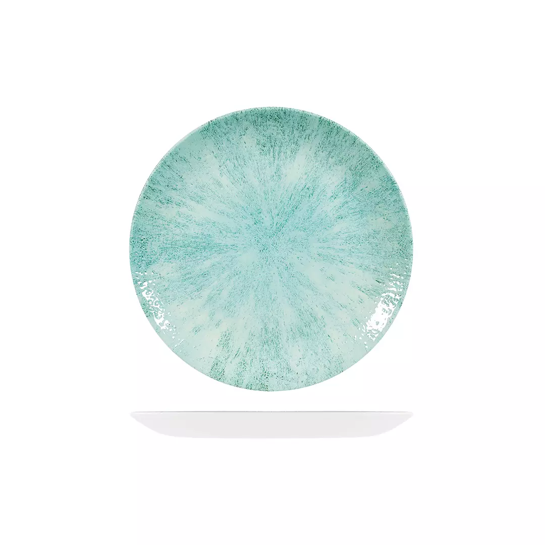 Studio Prints Stone Round Coupe Plate 217mm Aquamarine