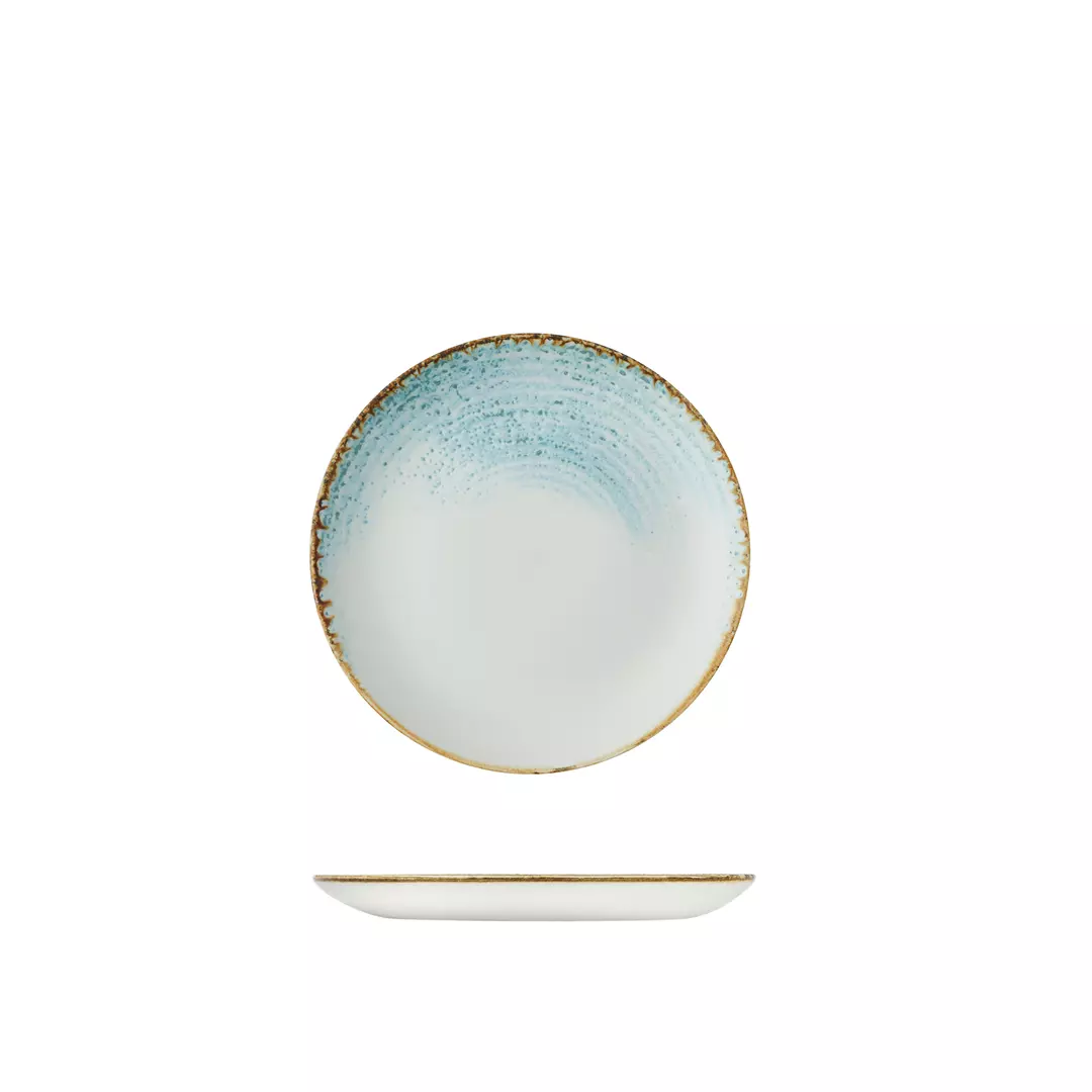 Churchill Round Coupe Plate 217mm Aquamarine