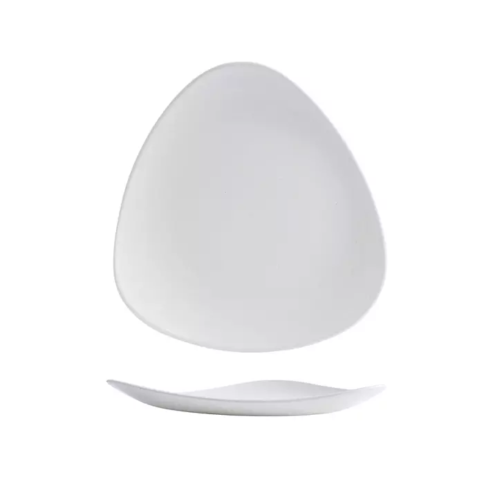 Churchill Satin White Triangular Plate 229mm