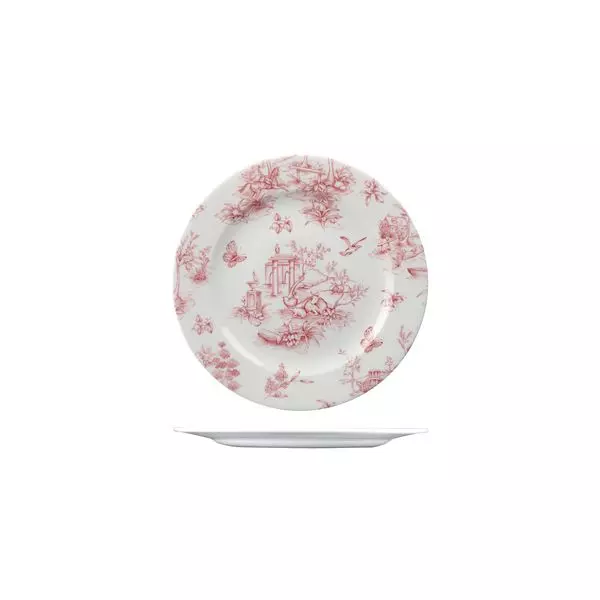 Churchill Round Plate - Wide Rim 210mm Cranberry