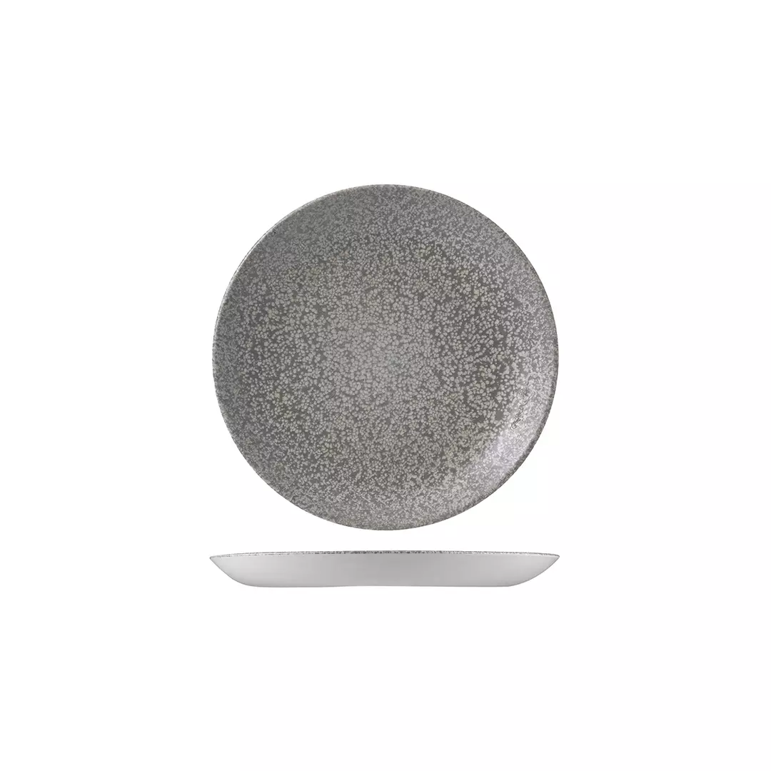 Evo Origins Grey Round Coupe Plate (991206-GY)