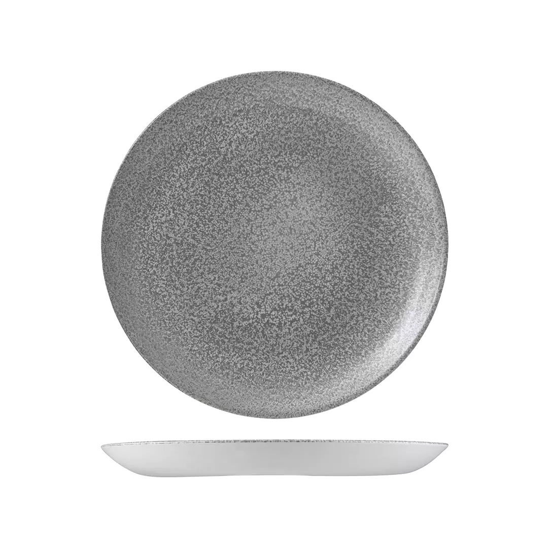 Evo Origins Grey Round Coupe Plate (991210-GY)