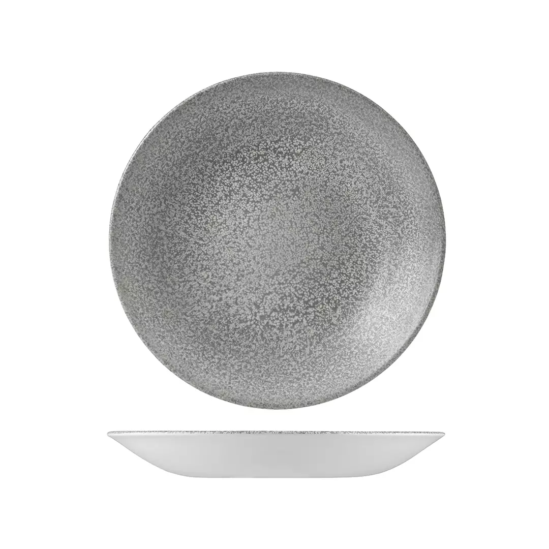 Evo Origins Grey Round Deep Coupe Plate (991255-GY)