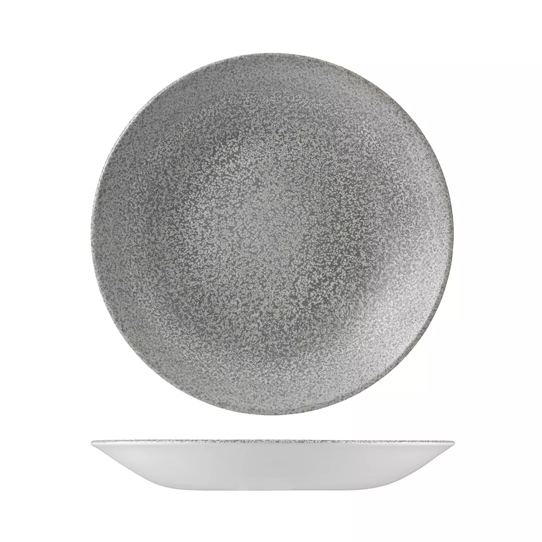 Evo Origins Grey Round Deep Coupe Plate (991258-GY)