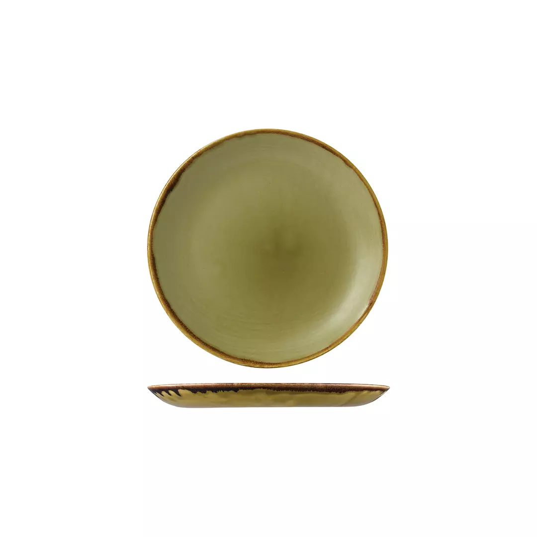 Harvest Green Round Coupe Plate (991006-GN)