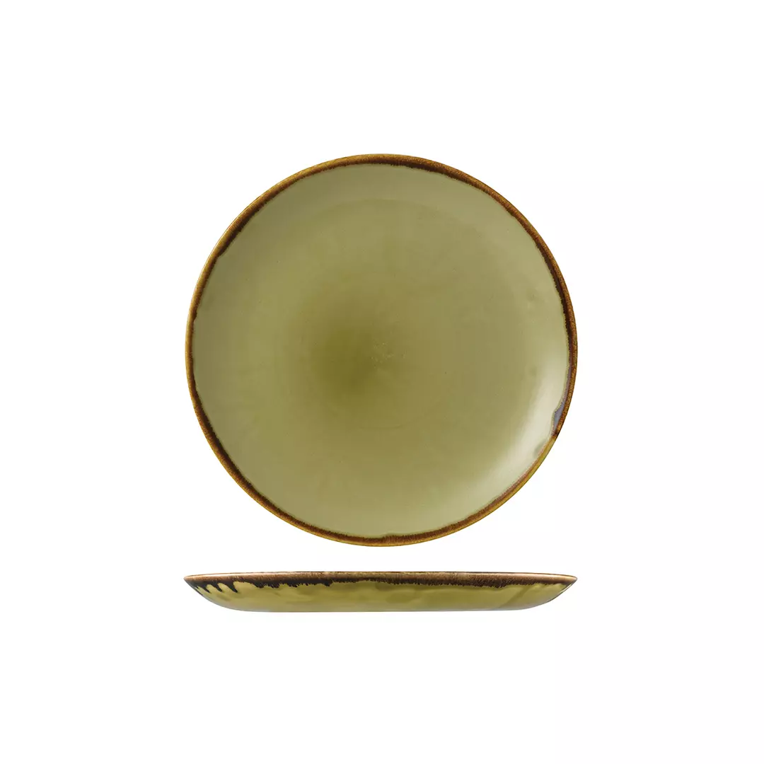 Harvest Green Round Coupe Plate (991008-GN)