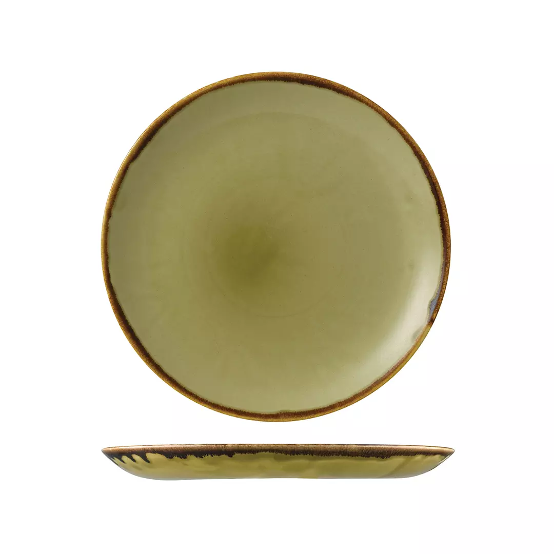 Harvest Green Round Coupe Plate (991010-GN)