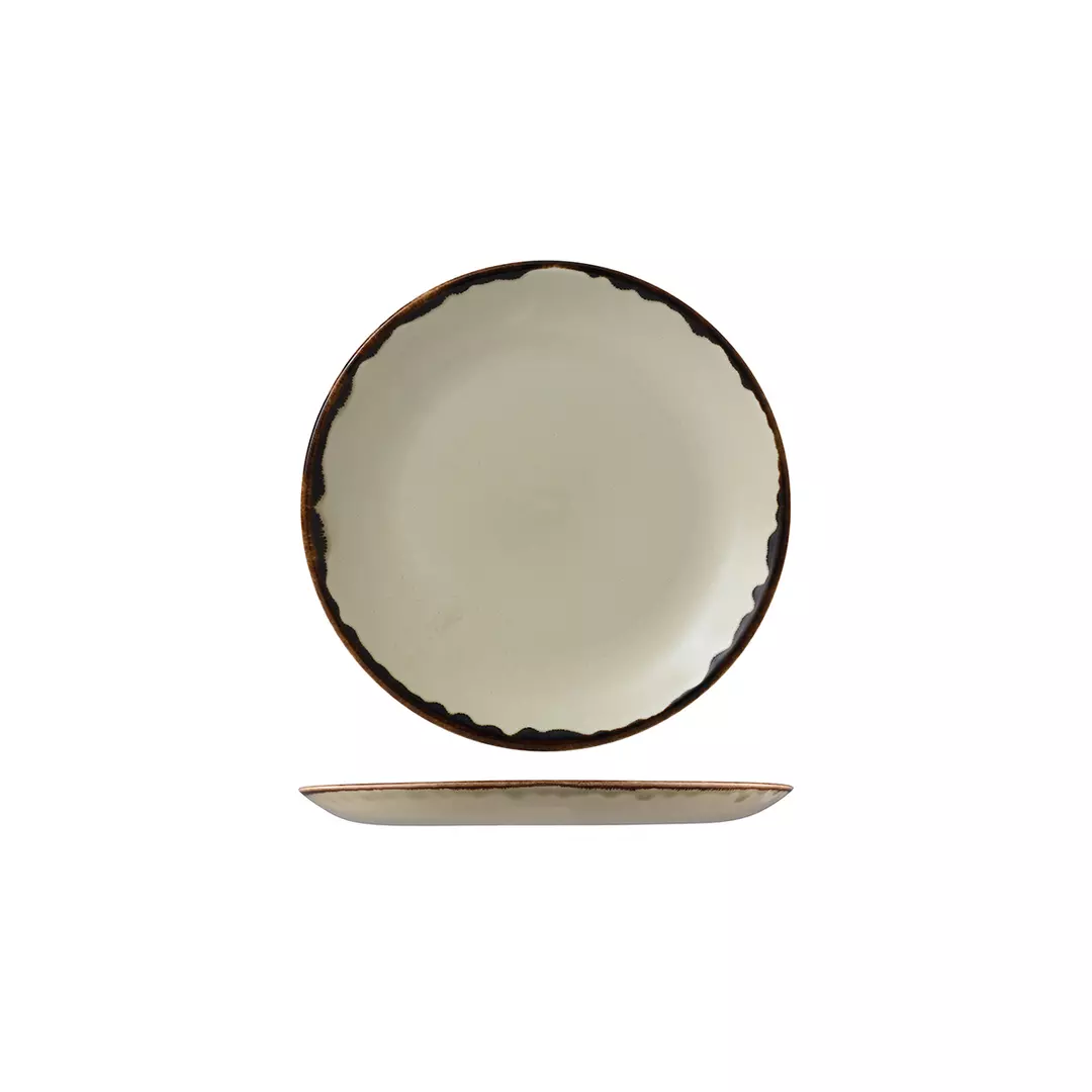 Harvest Linen Round Coupe Plate (991006-L)