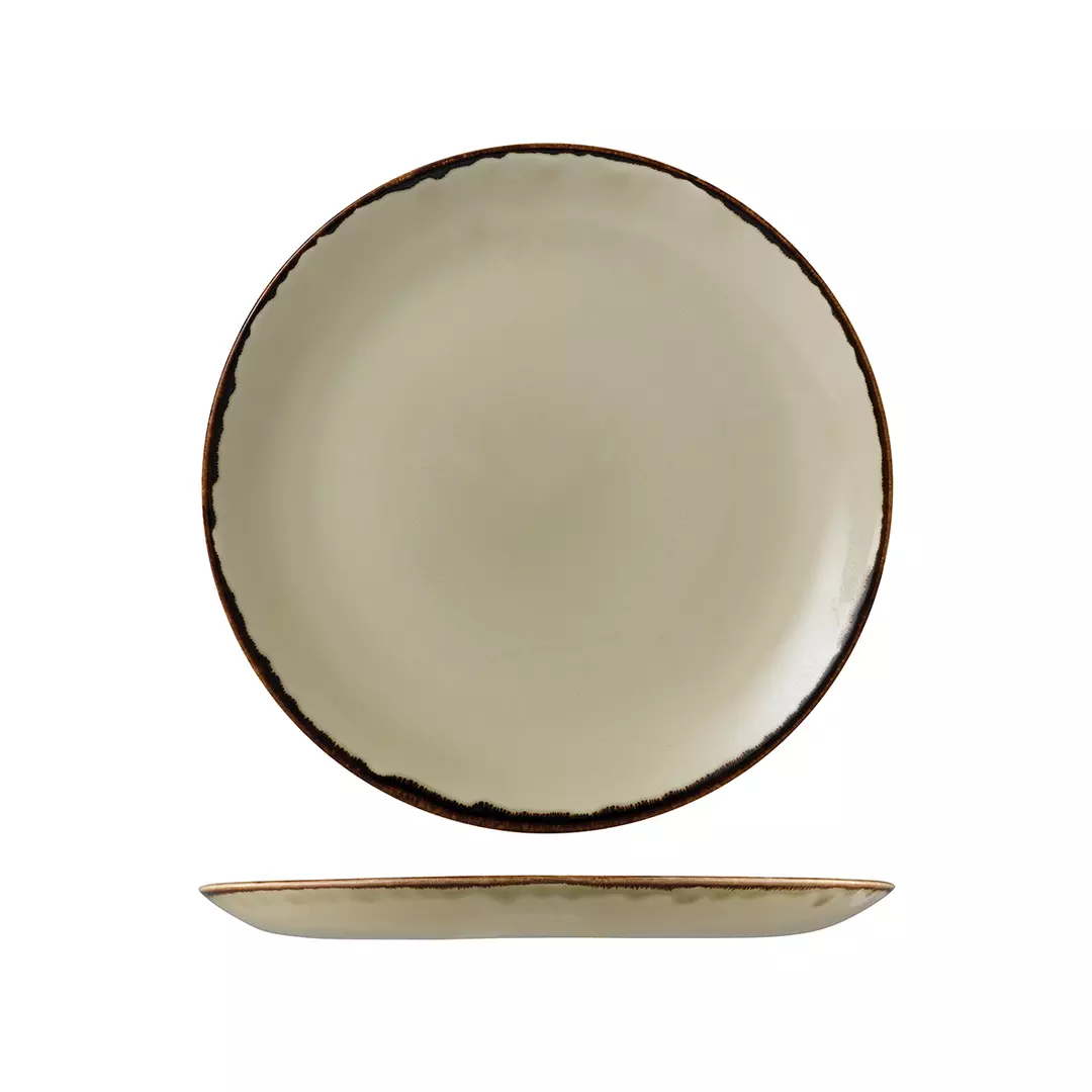 Harvest Linen Round Coupe Plate (991010-L)