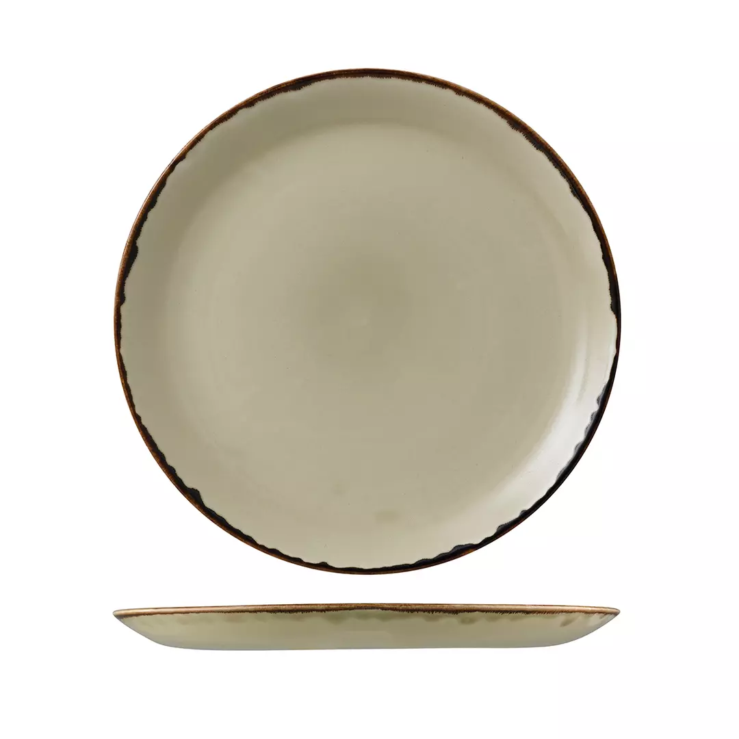 Harvest Linen Round Coupe Plate (991008-L)