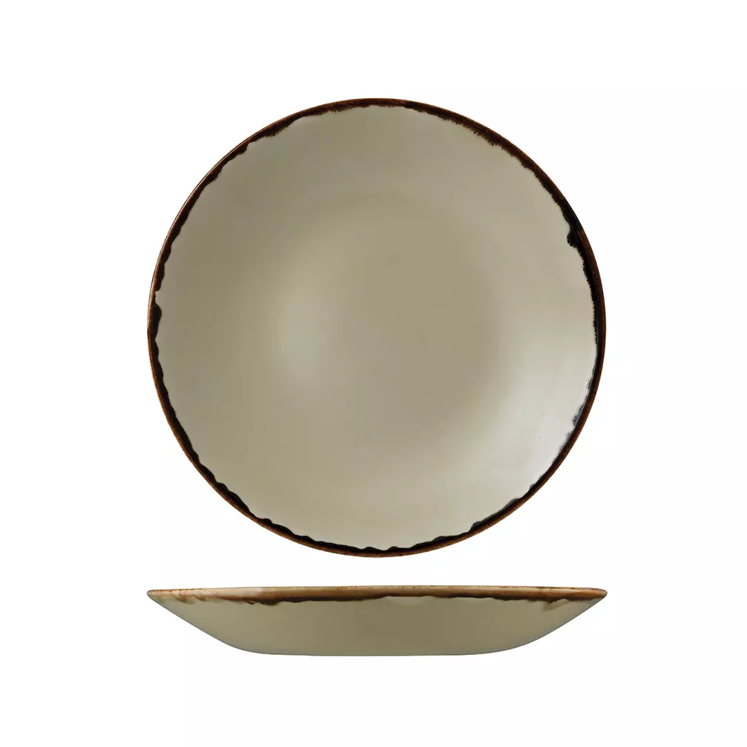 Harvest Linen Round Deep Coupe Plate (991055-L)