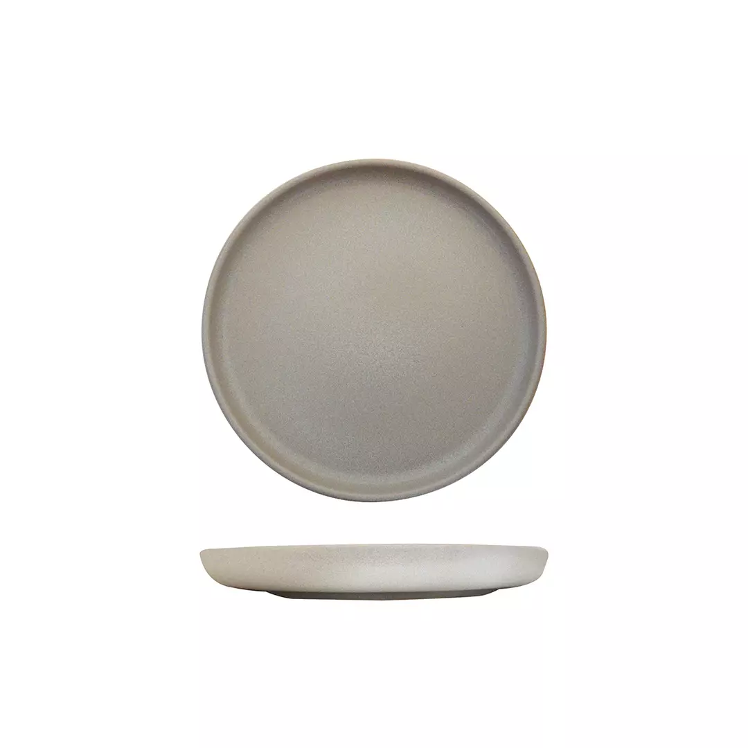 Eclipse Uno Grey Round Plate 220mm
