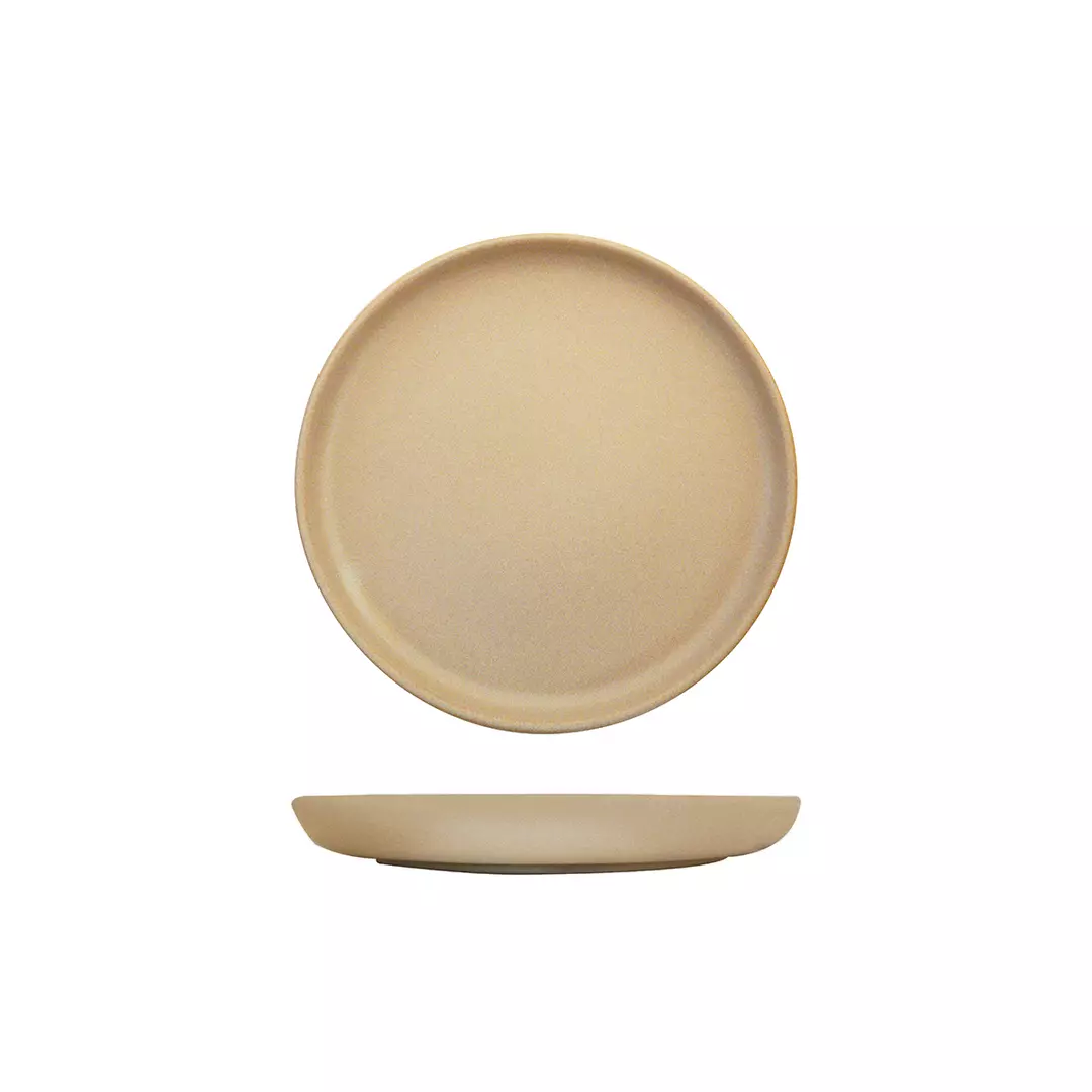 Eclipse Uno Taupe Round Plate 220mm