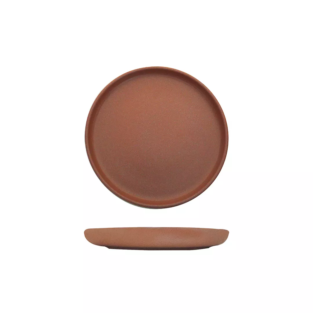 Eclipse Uno Brown Round Plate 220mm
