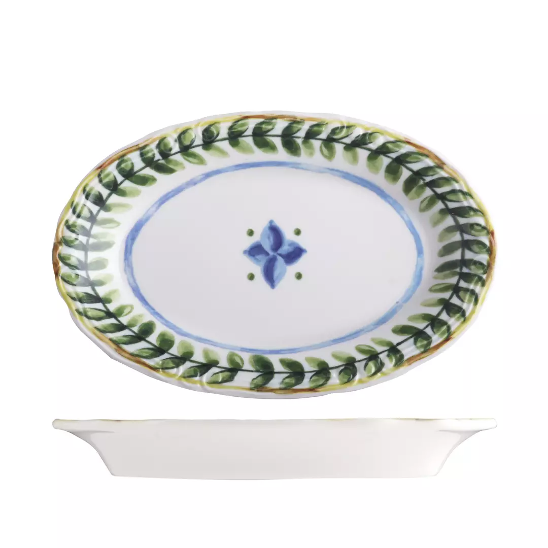 ID Fine Capri Oval Scalloped Wide Rim Plate 170x260x30mm
