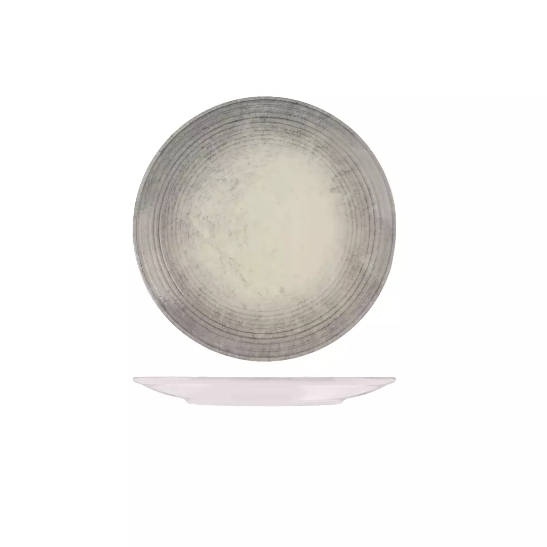 ID Fine Round Coupe Plate 230mm Fume